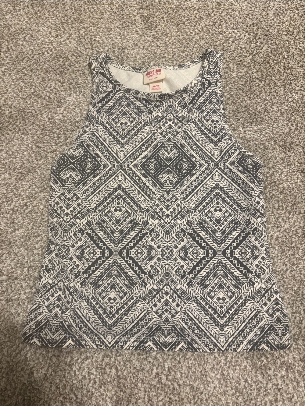 Mossimo Supply Co. Monochrome Geometric Racerback Tank